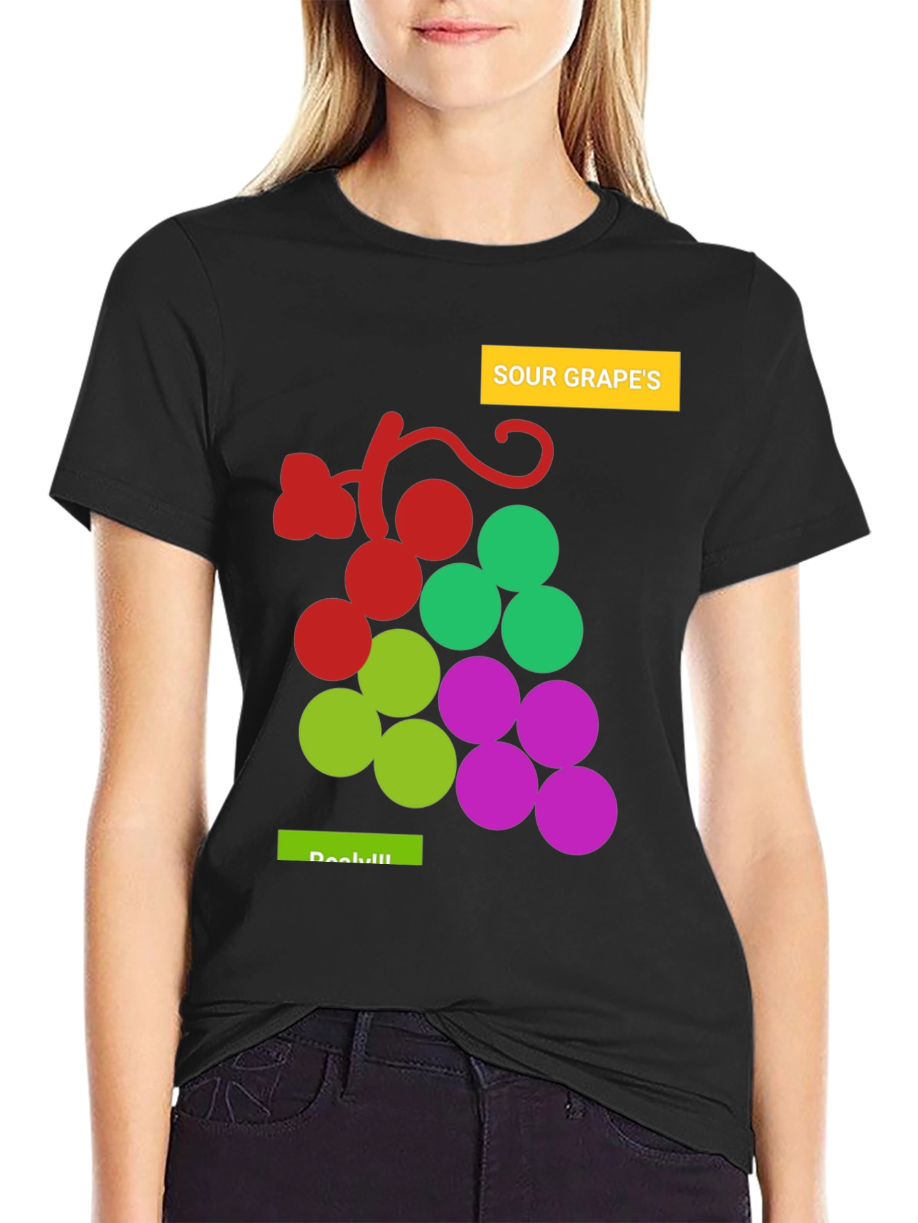 Sour Grapes Graphic Tee - Unisex Black T-Shirt