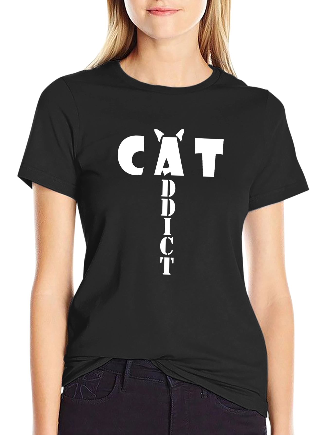 Cat Addict T-Shirt - Trendy Graphic Tee