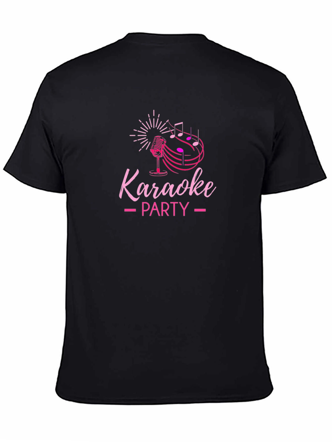 Karaoke Party Graphic Tee - Black Cotton T-Shirt
