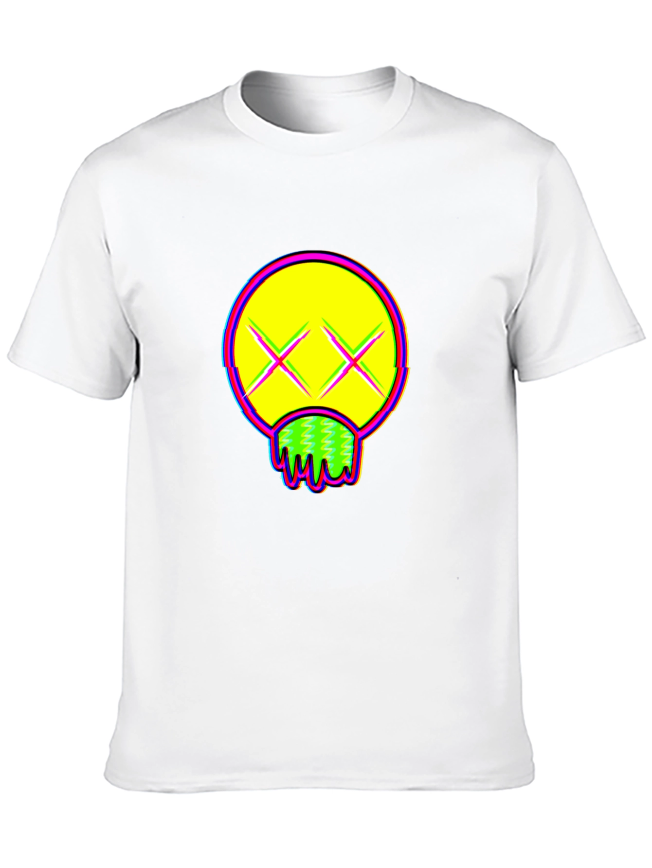 Vibrant Graphic Print Crew Neck T-Shirt