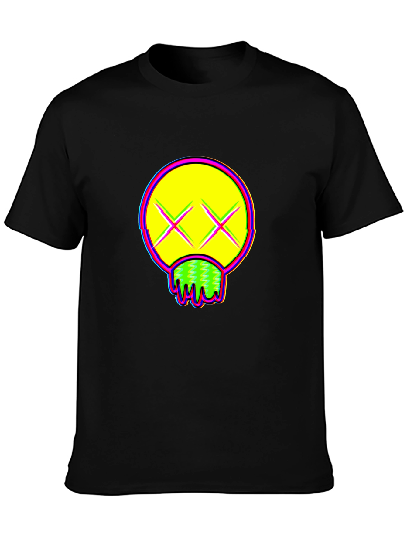 Vibrant Graphic Print Crew Neck T-Shirt