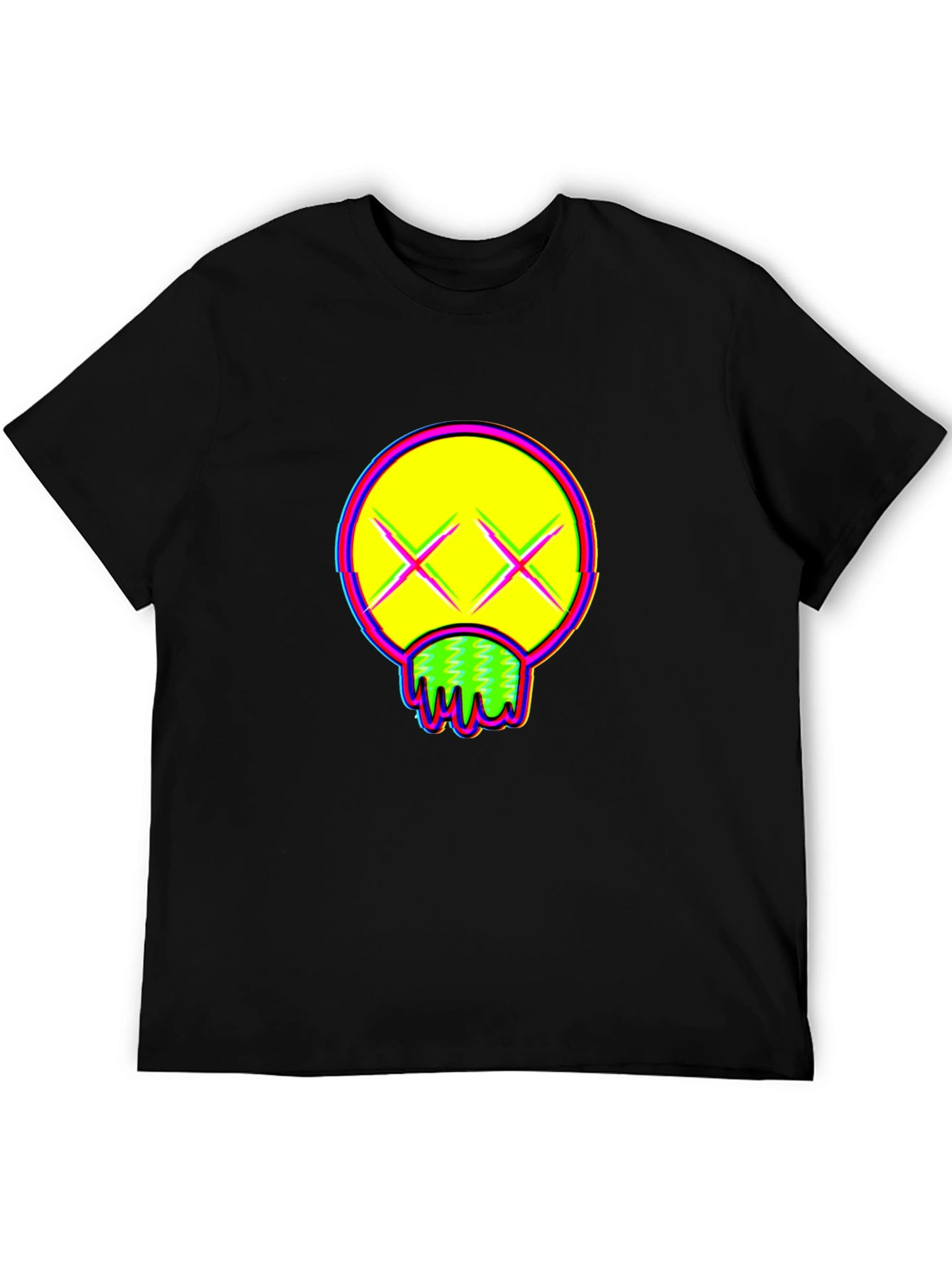Vibrant Graphic Print Crew Neck T-Shirt