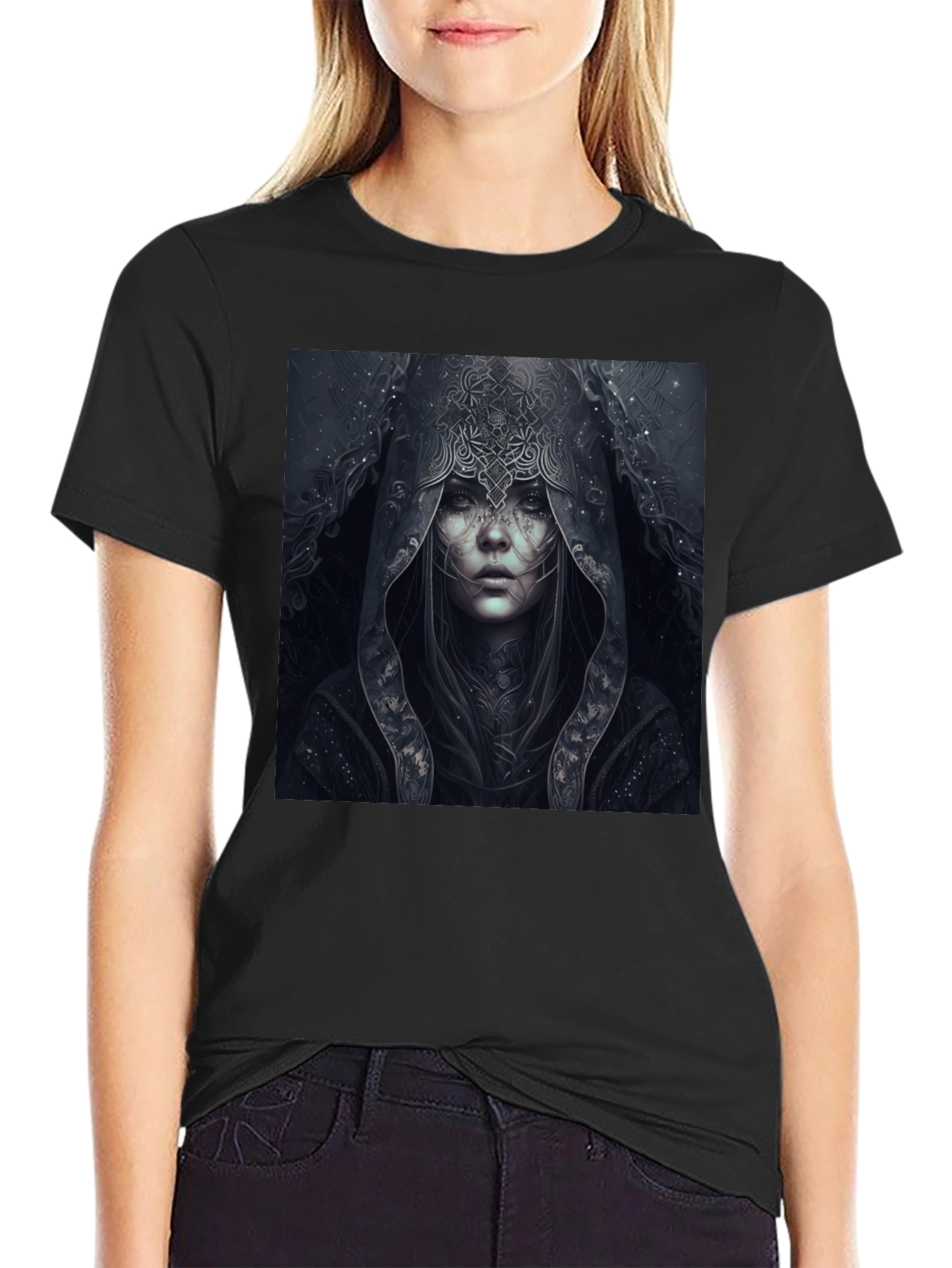 Mystic Woman Graphic Black T-Shirt