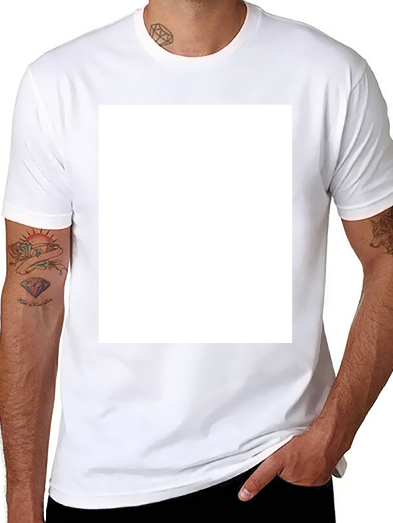Mens Black Crew Neck T-Shirt