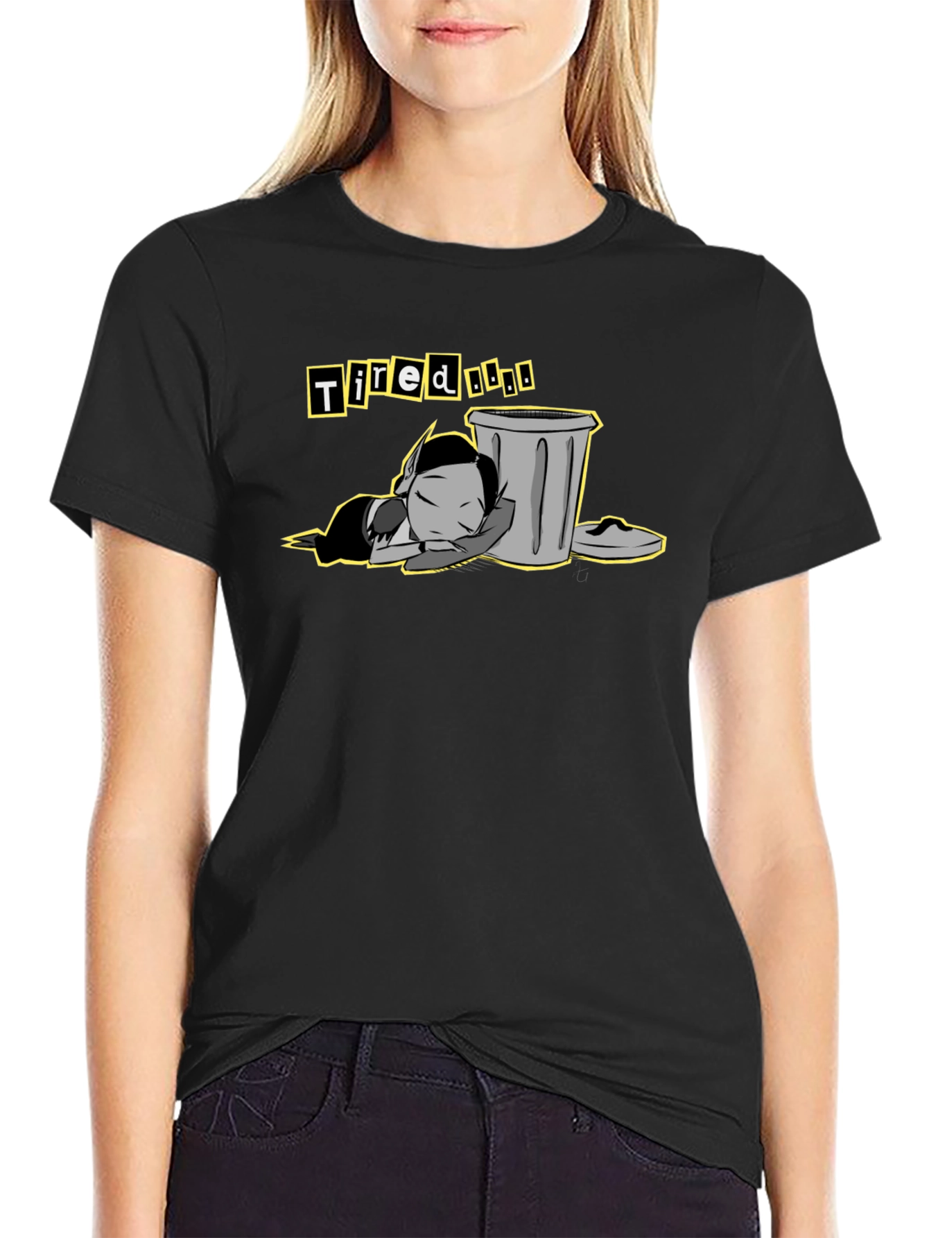 Tired Meme T-Shirt - Black Cotton Tee