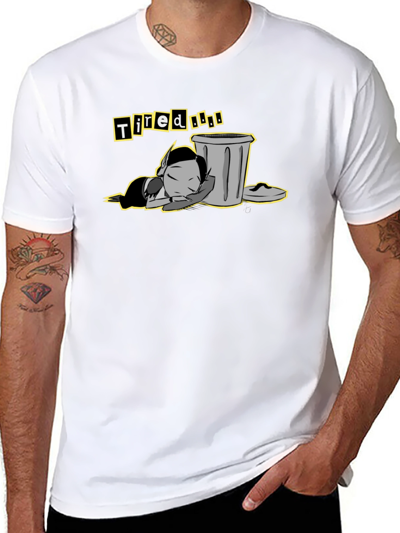 Tired Meme T-Shirt - Black Cotton Tee