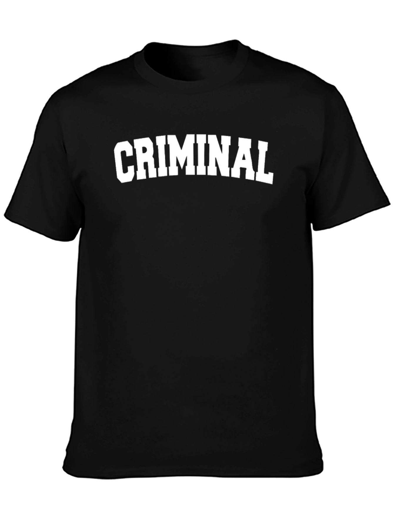 Criminal Crew Neck Black T-Shirt
