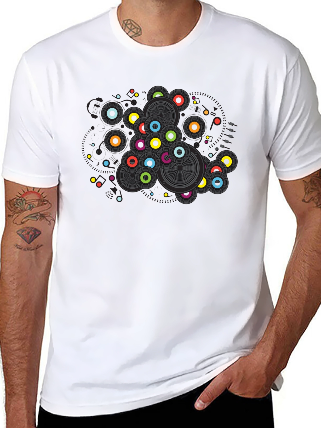 Vibrant Retro Record T-Shirt