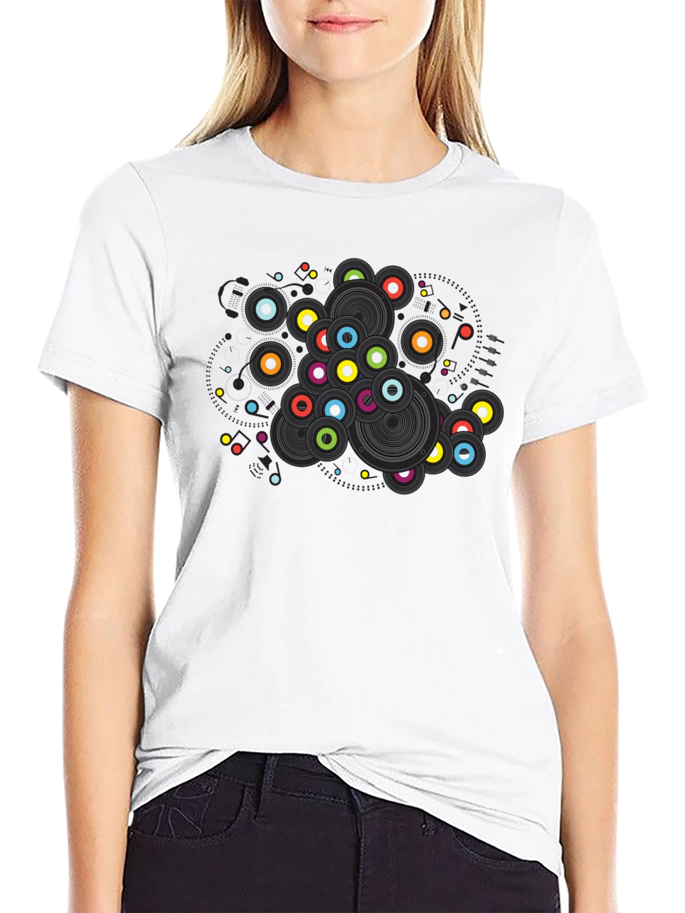 Vibrant Retro Record T-Shirt