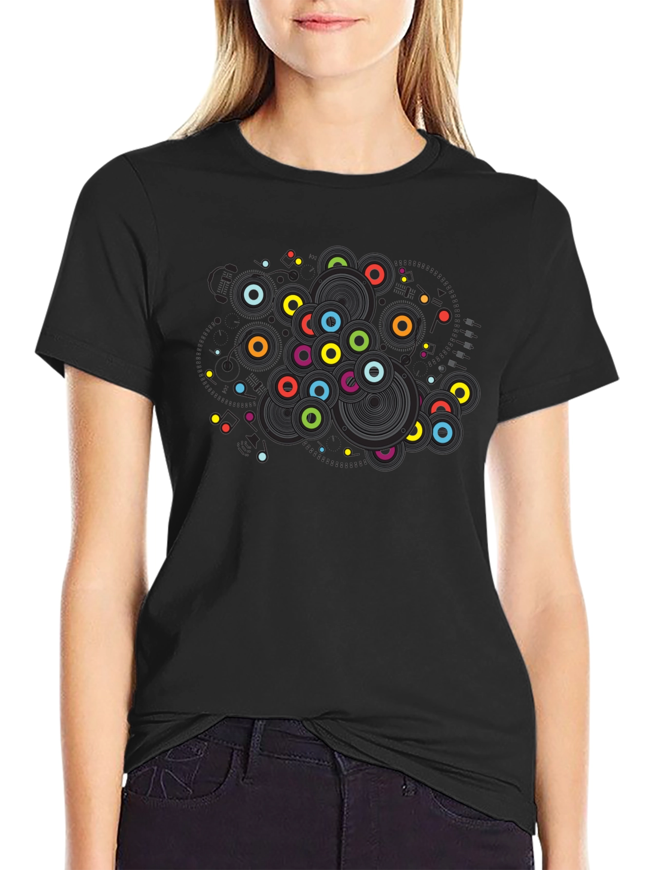 Vibrant Retro Record T-Shirt
