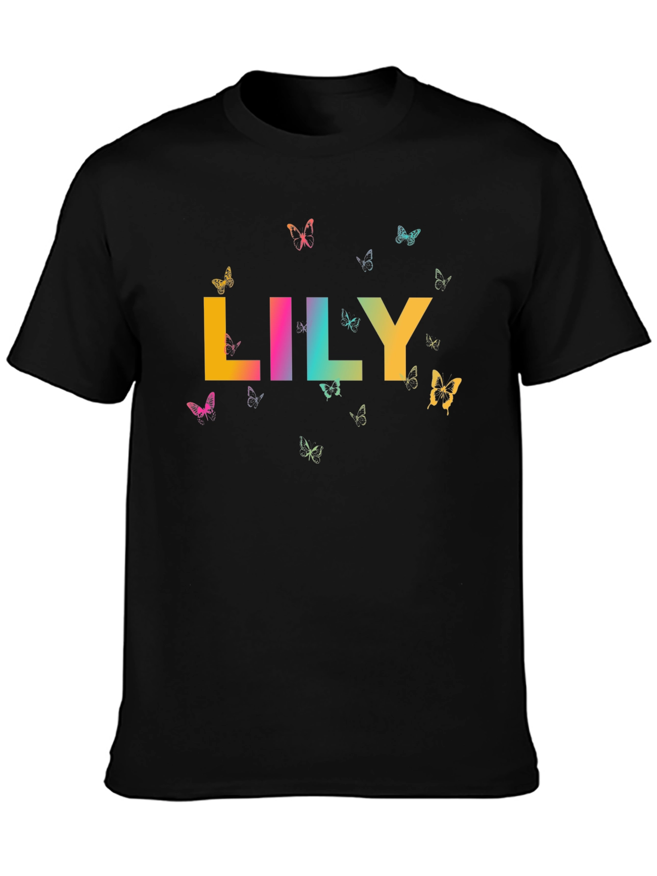 Personalized Lily Butterfly Graphic Tee