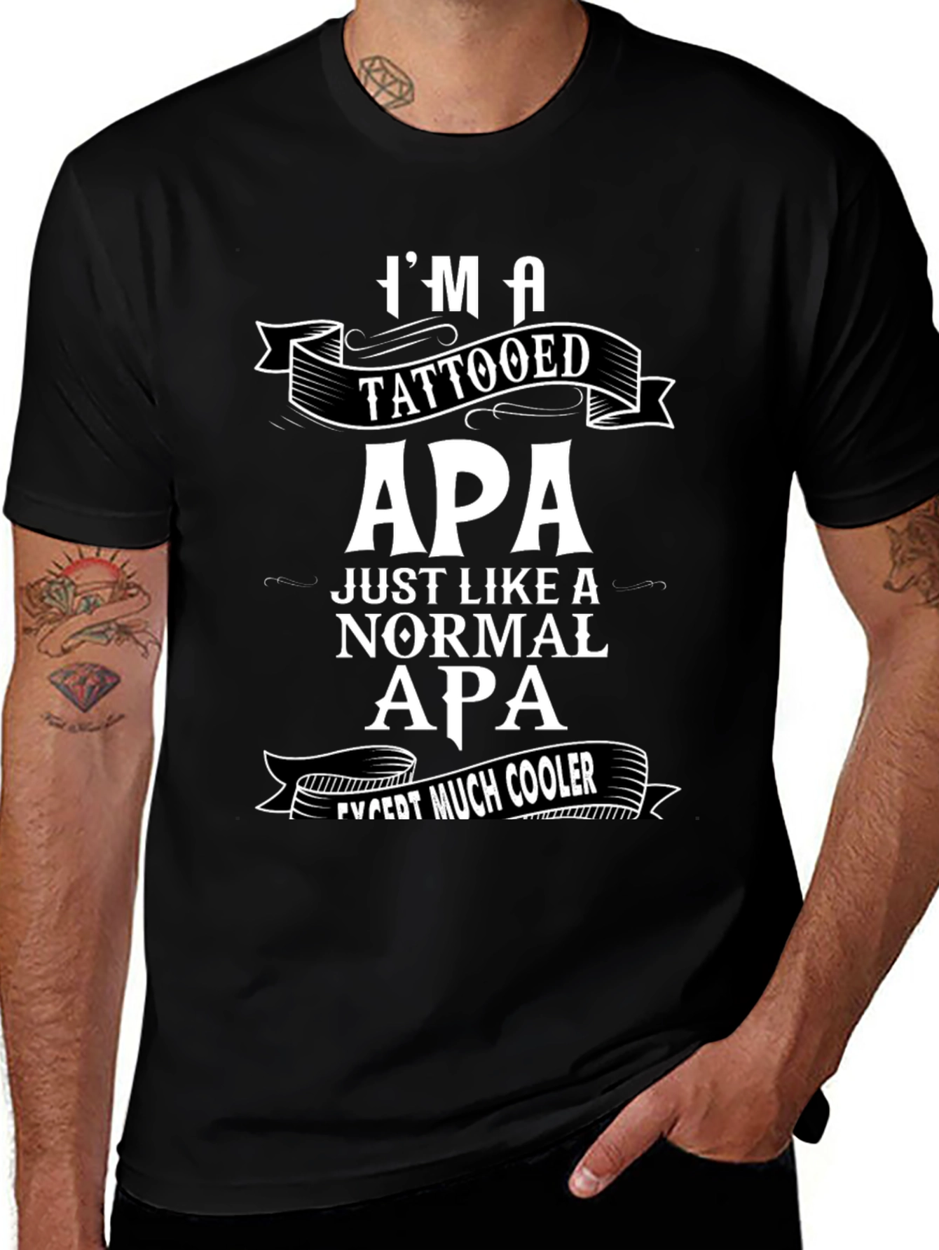 Tattooed Apa T-Shirt - Cool Grandpa Gift!