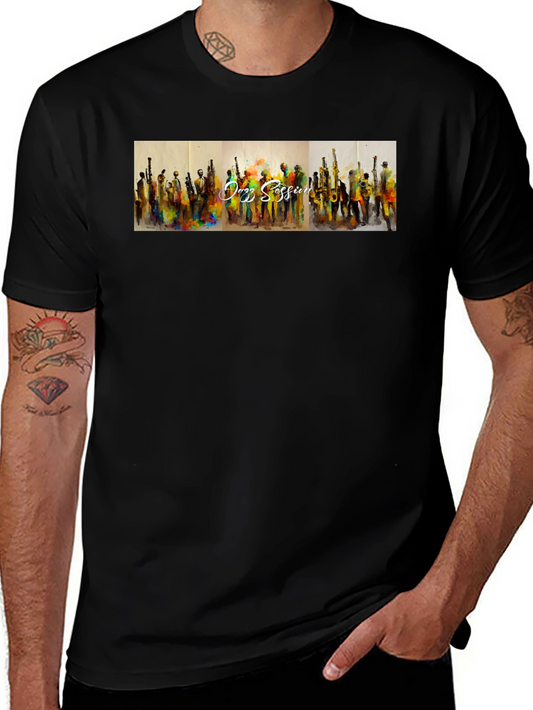 Jazz Session Black T-Shirt - Music Lovers