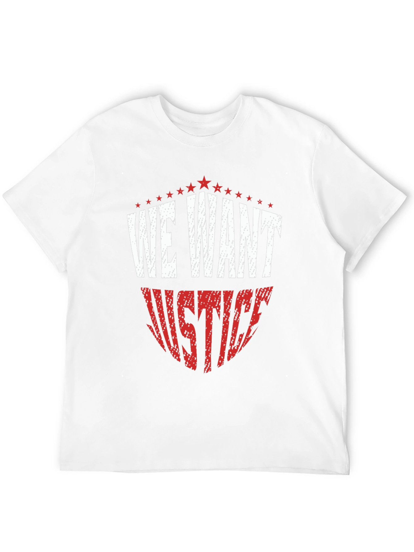 We Want Justice Graphic Tee - Black Cotton T-Shirt