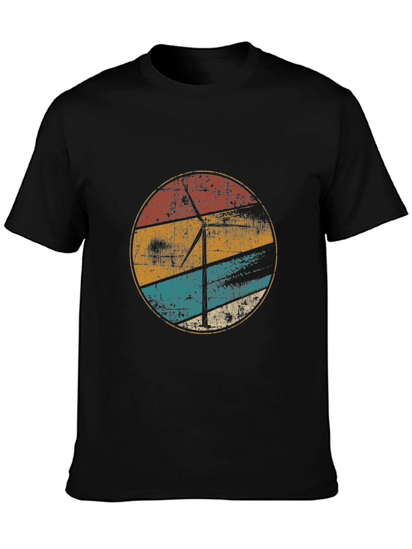 Retro Wind Turbine Graphic Tee