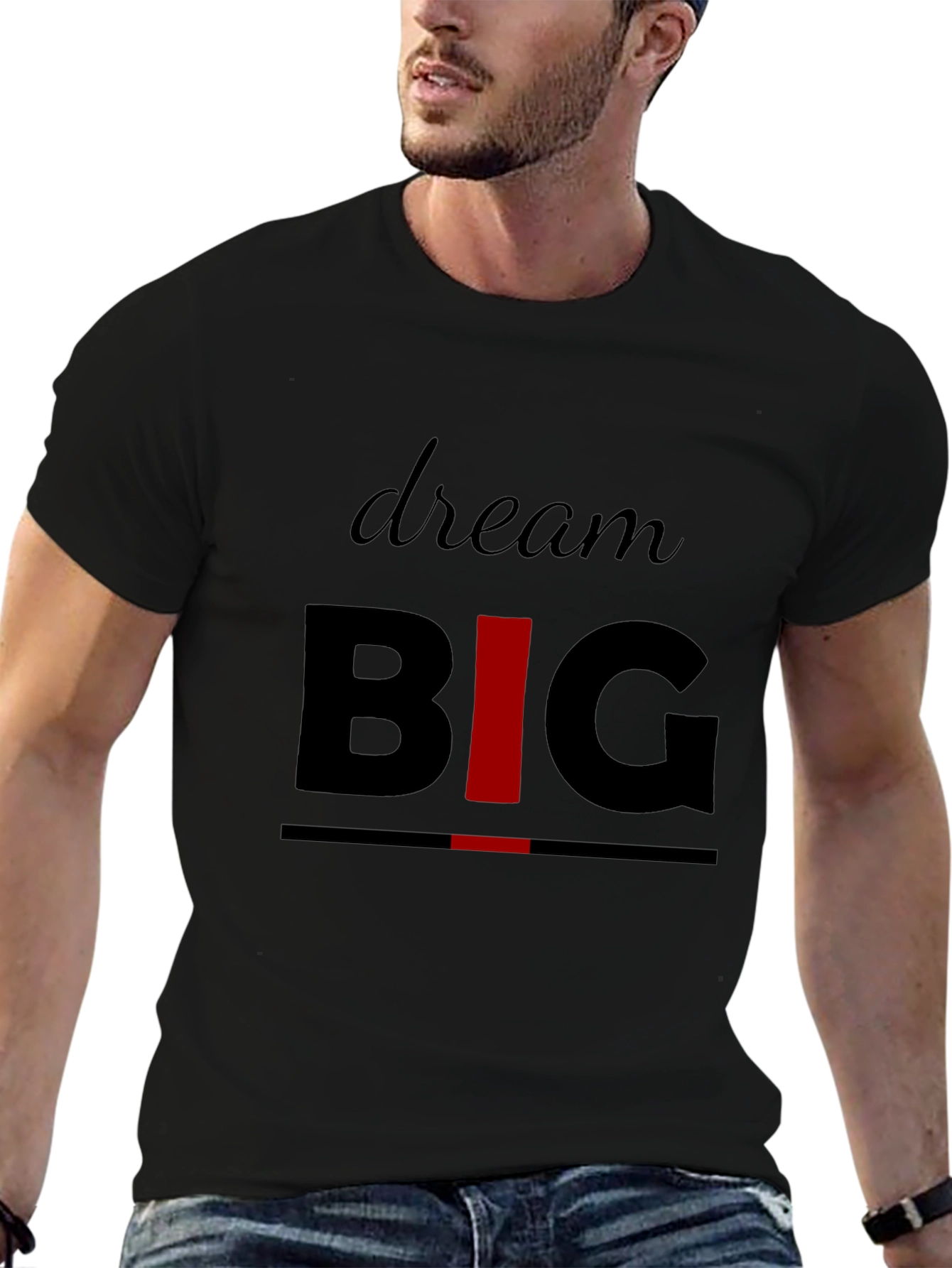 Dream Big Graphic Print T-Shirt for Men