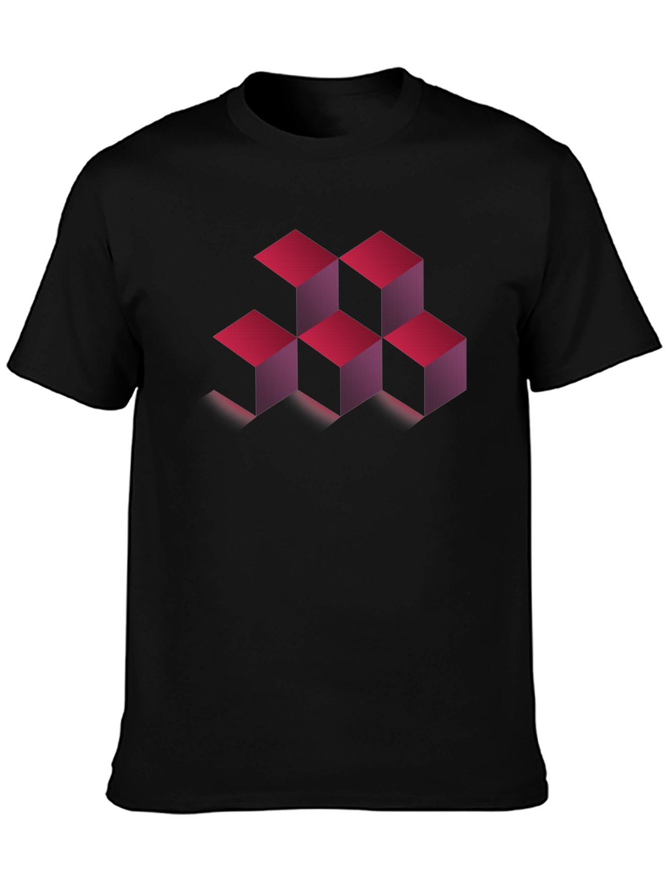 Geometric Cube Design T-Shirt - Modern Style