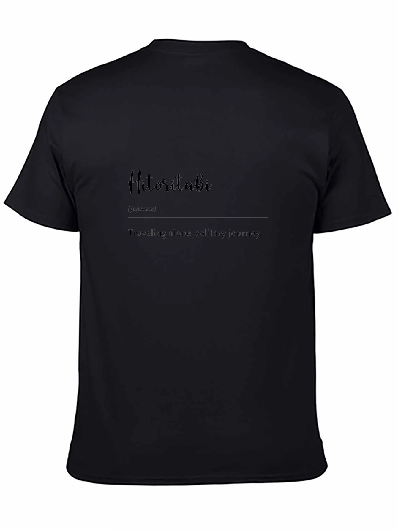 Hitoritabi Black T-Shirt - Solo Journey