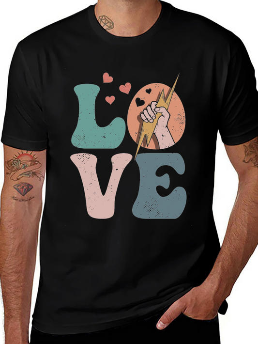 Love Graphic T-Shirt - Retro Design