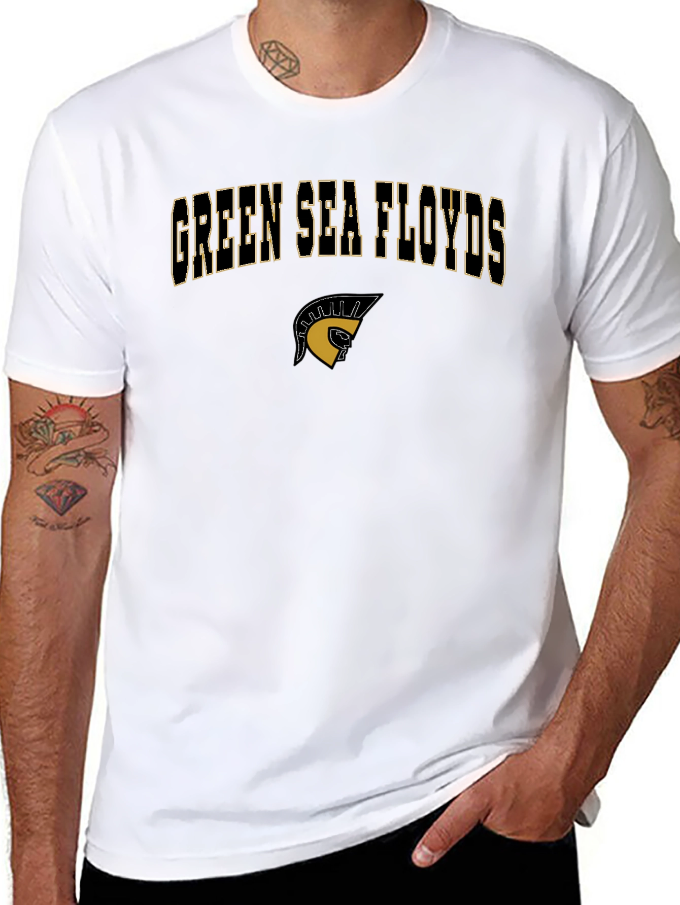Green Sea Floyds Black T-Shirt