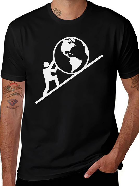 Mans World On His Shoulders Graphic T-Shirt