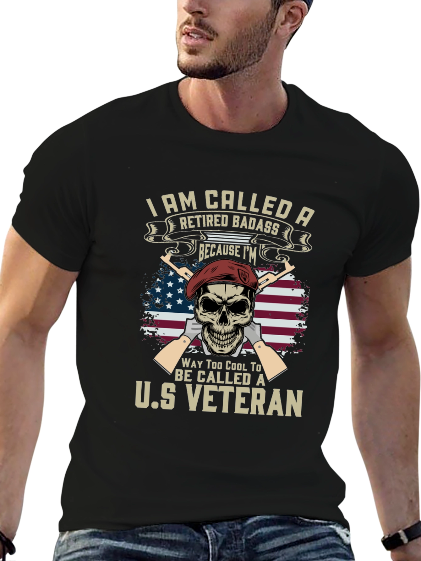 Retired Badass US Veteran T-Shirt