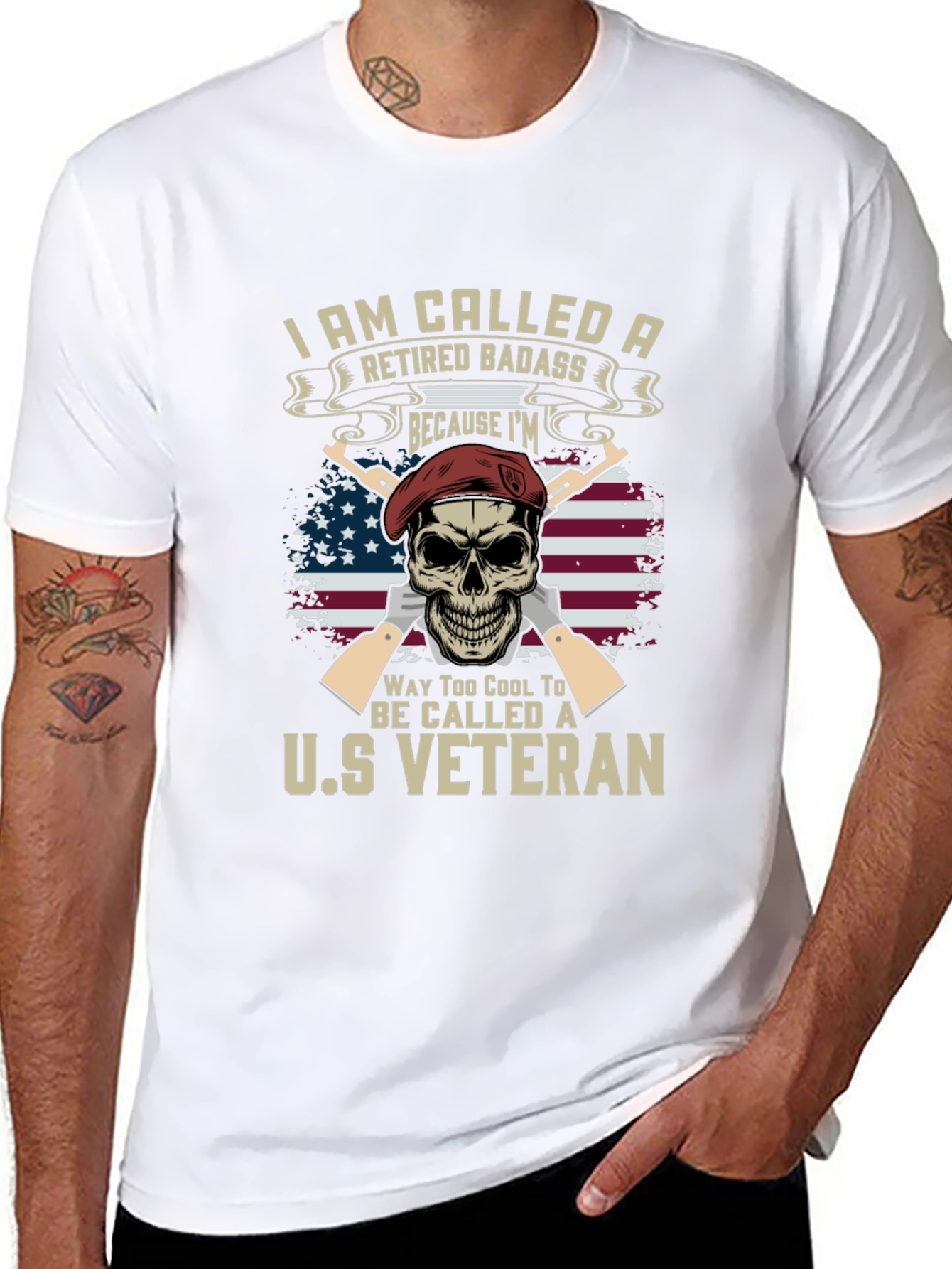 Retired Badass US Veteran T-Shirt