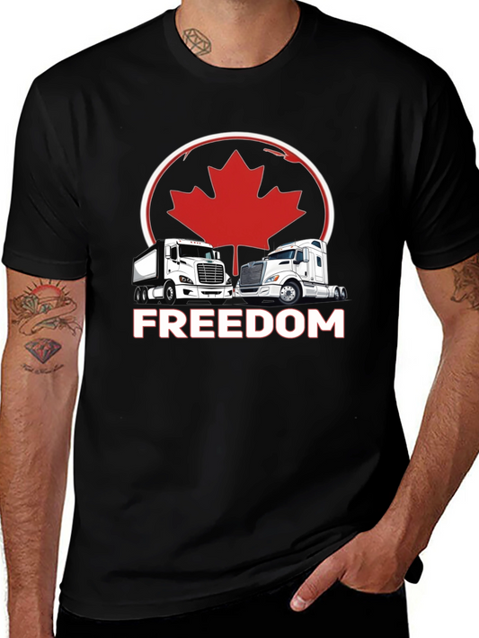 Freedom Trucker T-Shirt Canada Maple Leaf