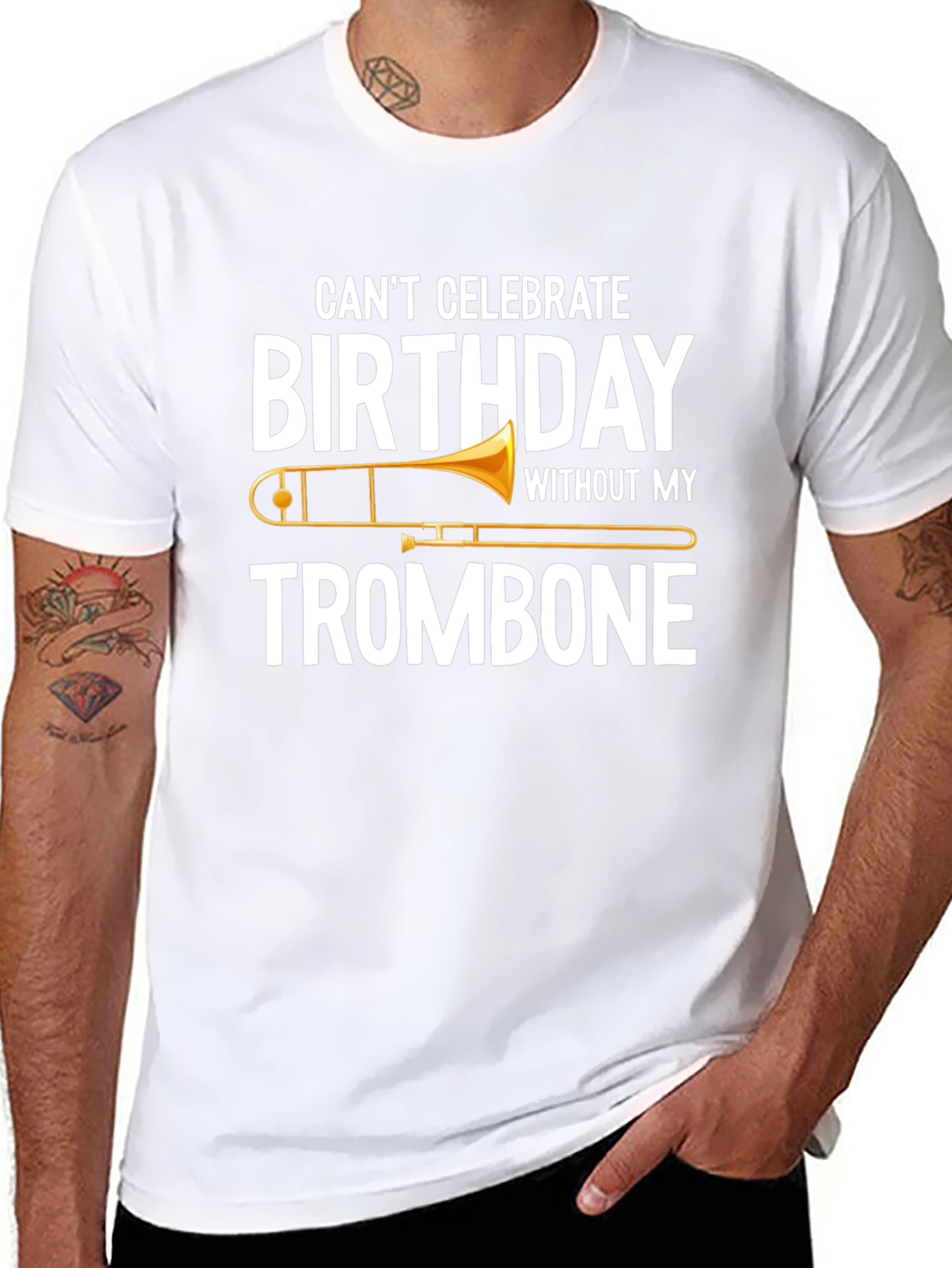 Trombone Birthday T-Shirt - Music Lover Gift