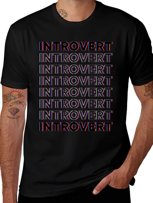 Introvert Graphic Print Crew Neck T-Shirt