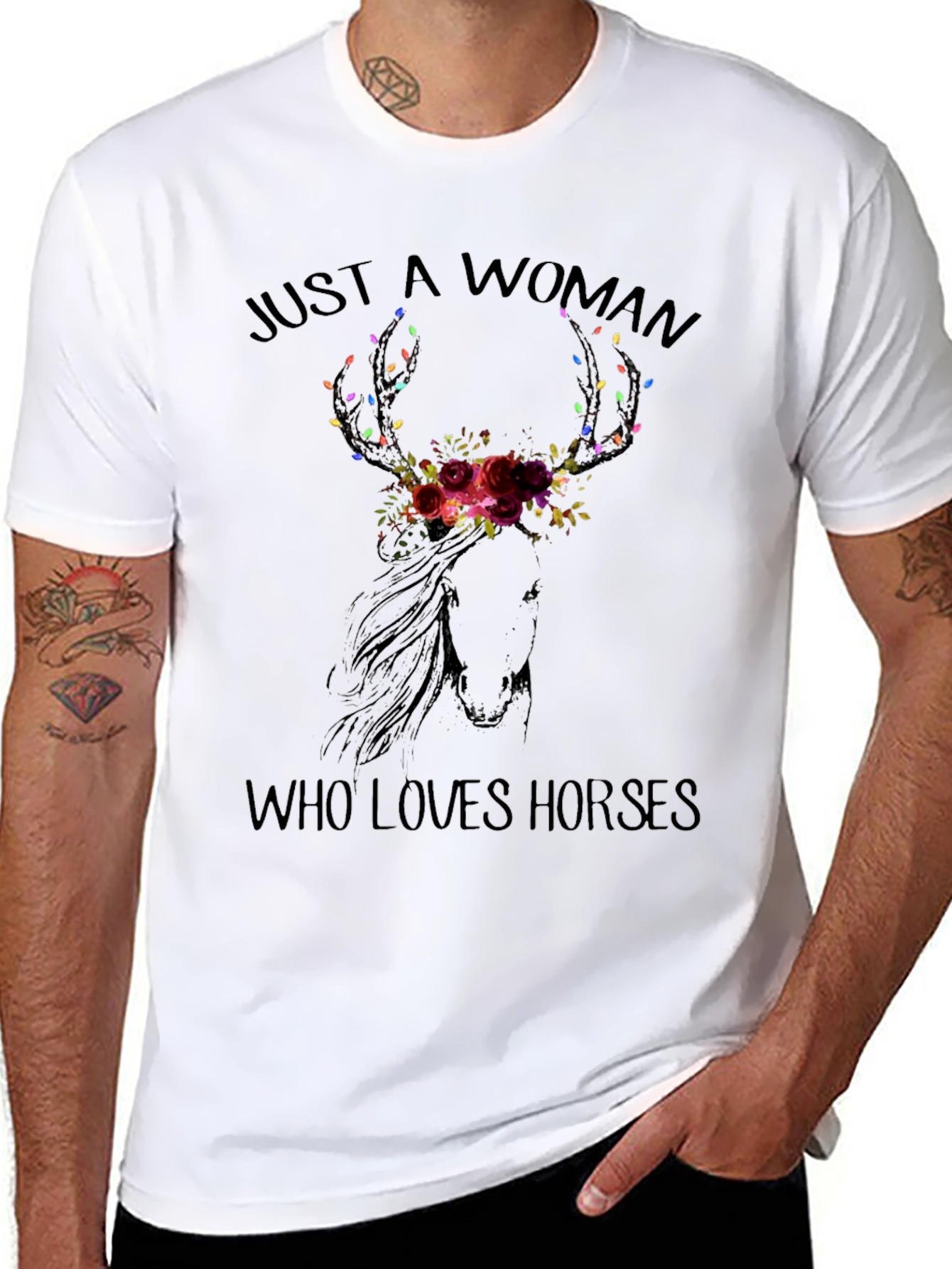 Just A Woman Who Loves Horses T-Shirt