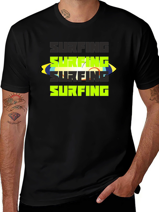 Surfing Graphic Tee - Black