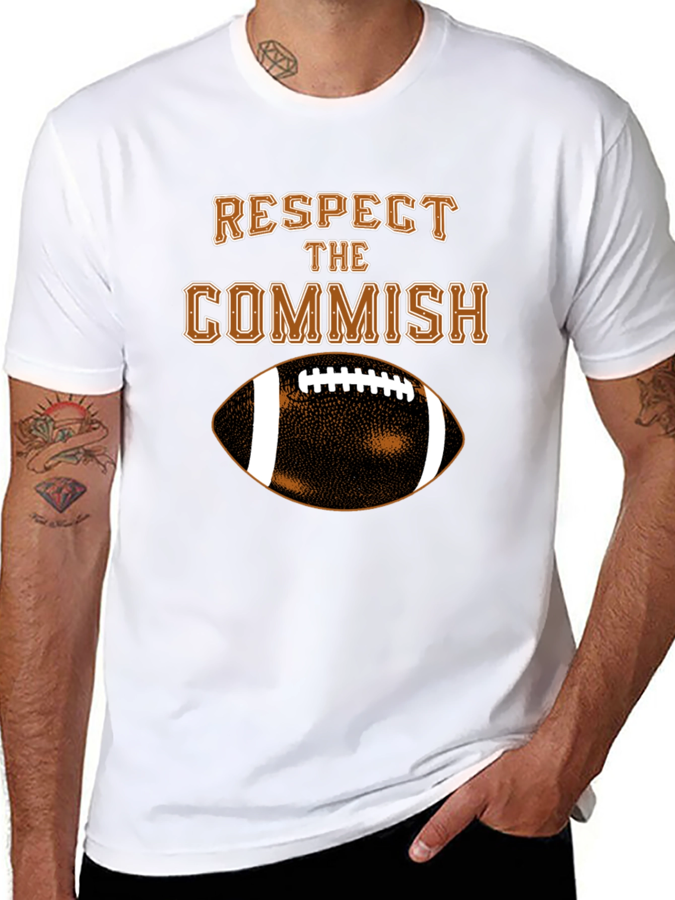 Respect the Commish T-Shirt - Football Fantasy League Gift
