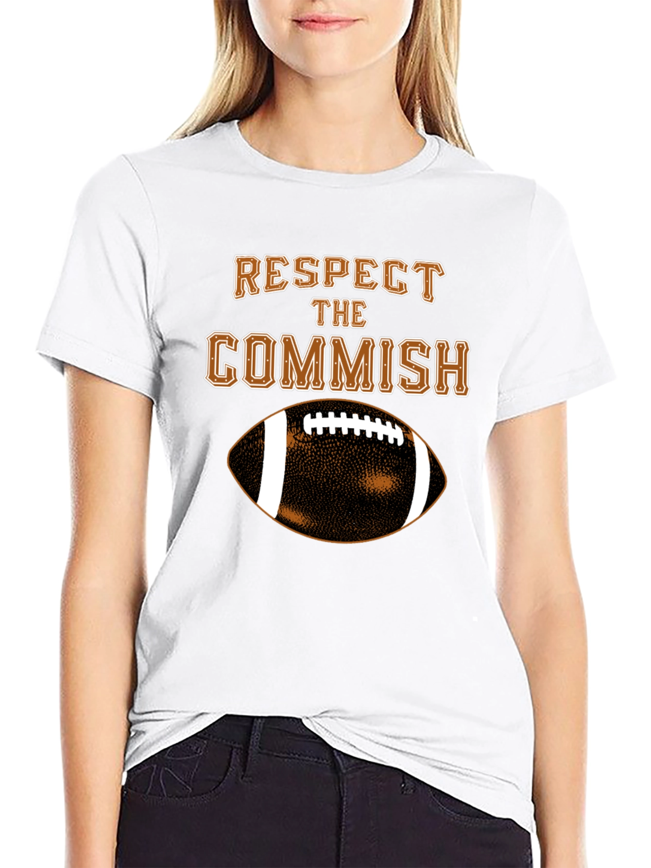 Respect the Commish T-Shirt - Football Fantasy League Gift