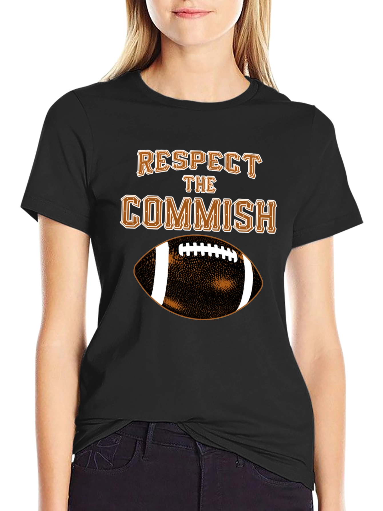 Respect the Commish T-Shirt - Football Fantasy League Gift