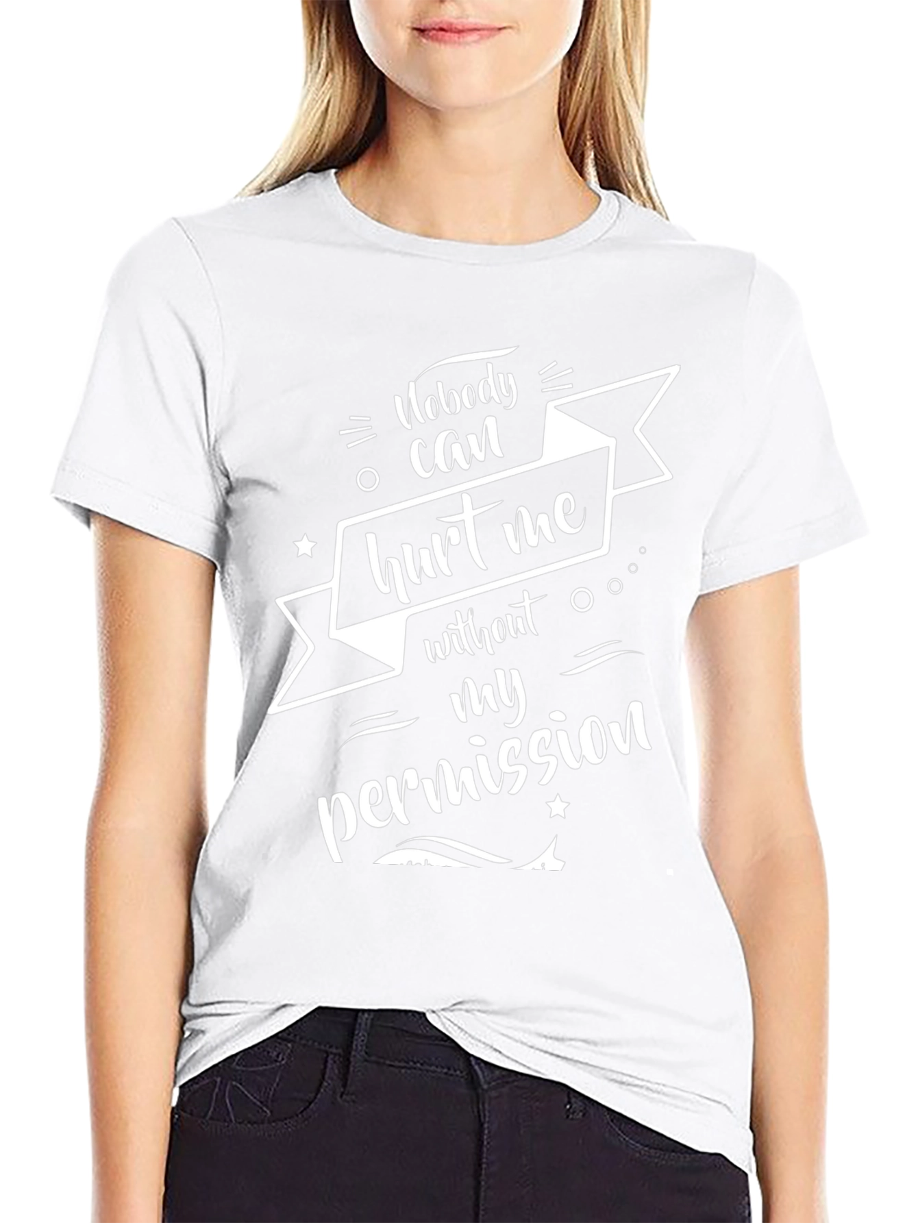Nobody Can Hurt Me Graphic Tee - Black