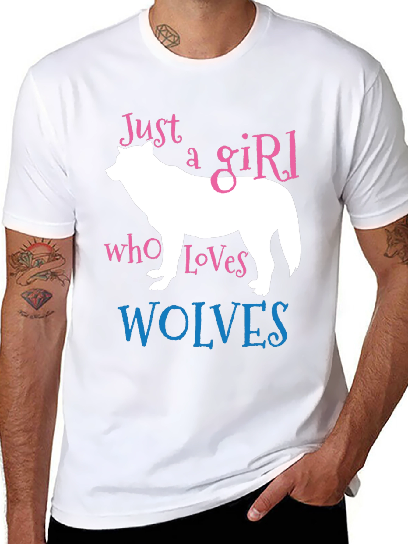 Just a Girl Who Loves Wolves T-Shirt