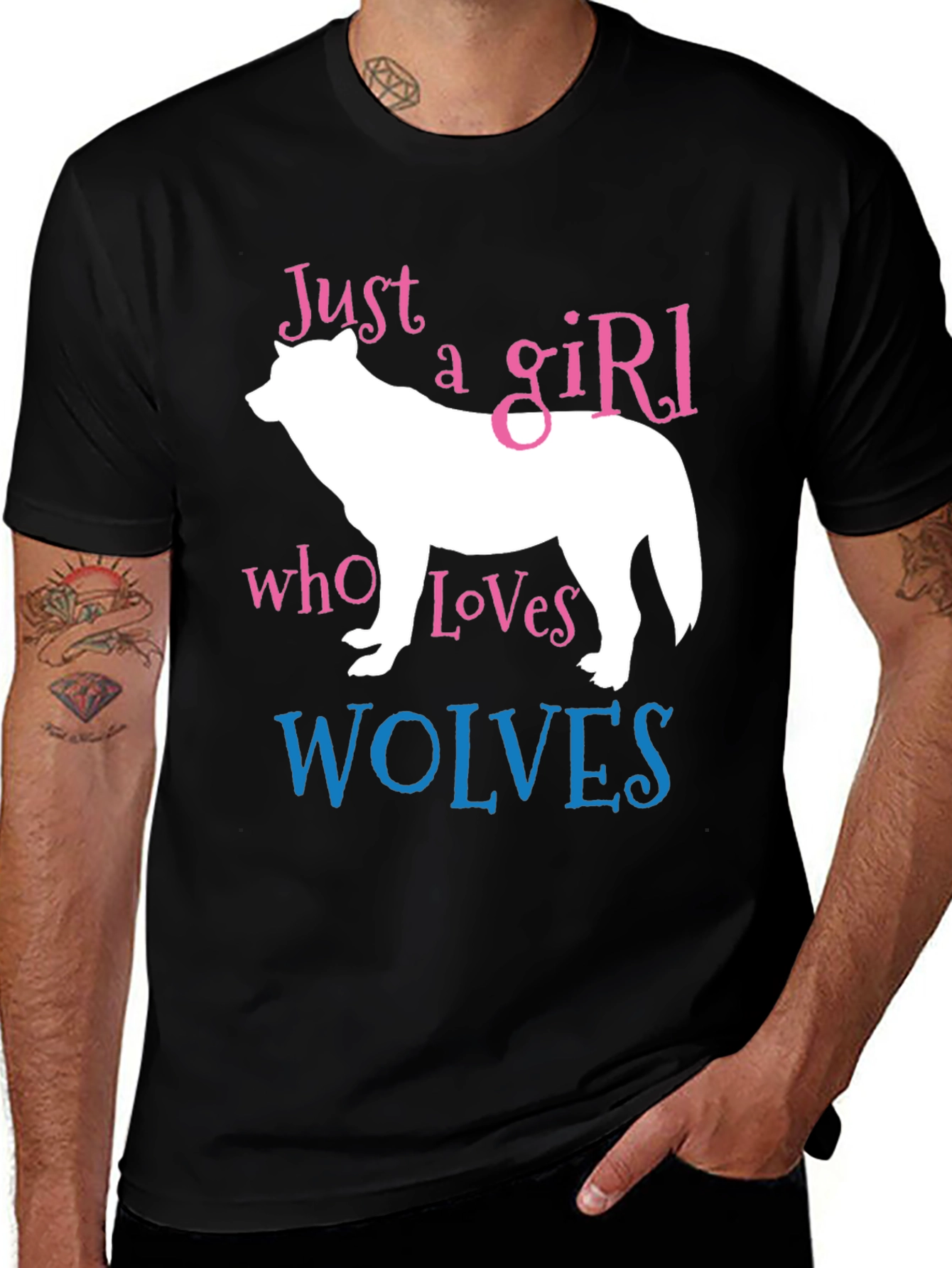 Just a Girl Who Loves Wolves T-Shirt
