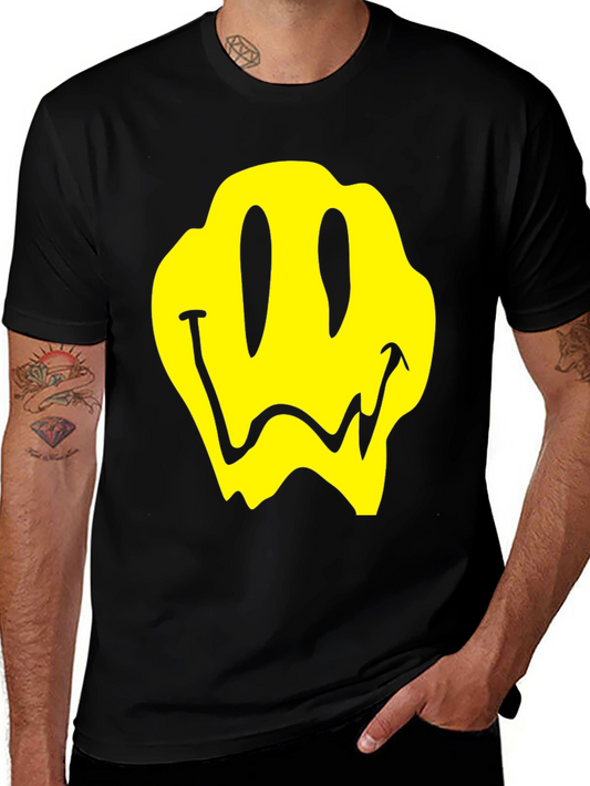 Melting Smiley Face Graphic T-Shirt