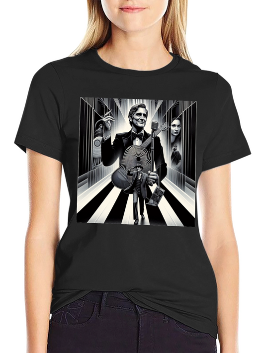 Retro Music T-Shirt - Mens Black Graphic Tee