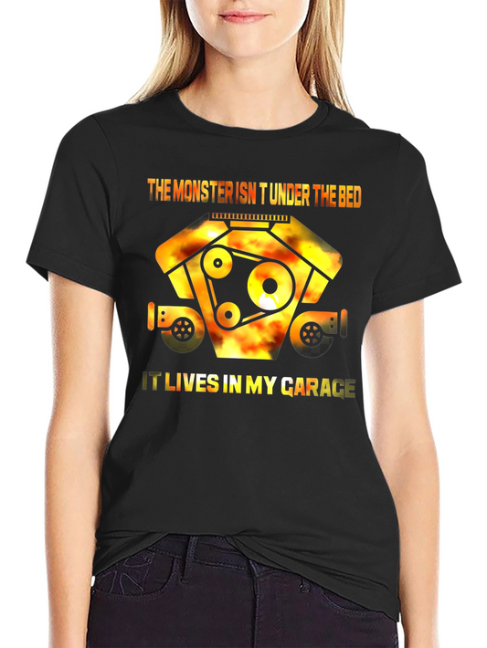 Monster in Garage T-Shirt - Auto Enthusiast Tee