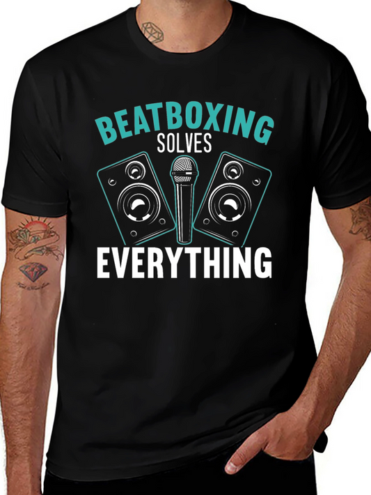 Beatboxing Solves Everything Black T-Shirt