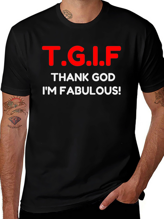 TGIF Fabulous Graphic T-Shirt - Black