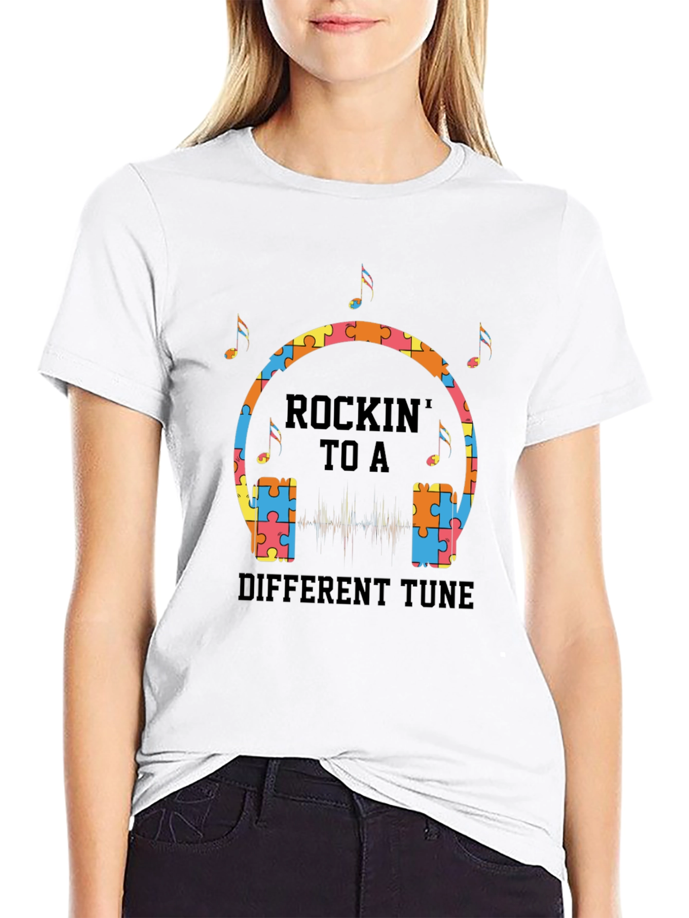 Rockin to a Different Tune Autism Awareness T-Shirt