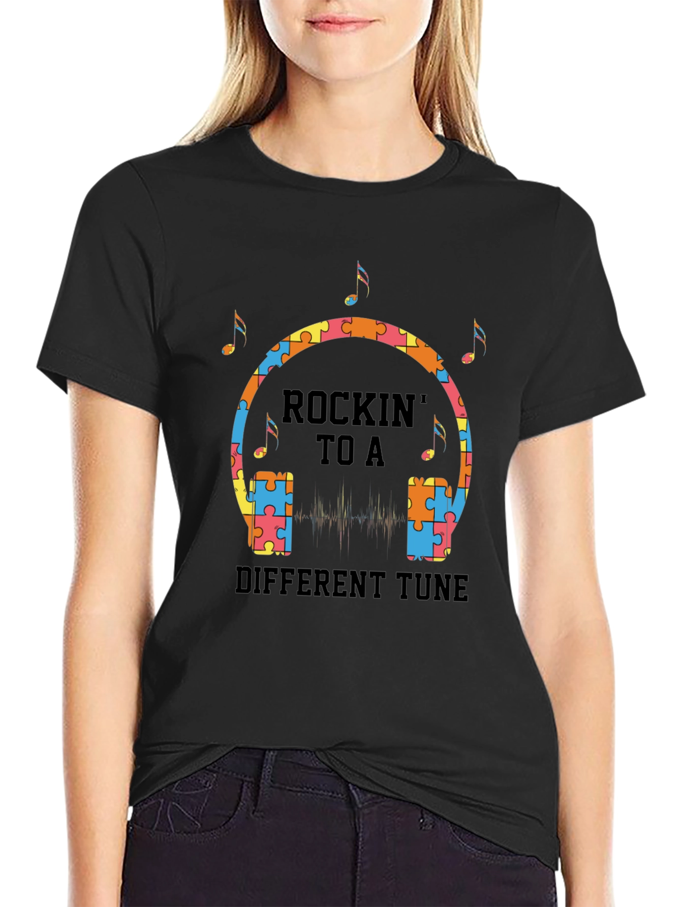 Rockin to a Different Tune Autism Awareness T-Shirt