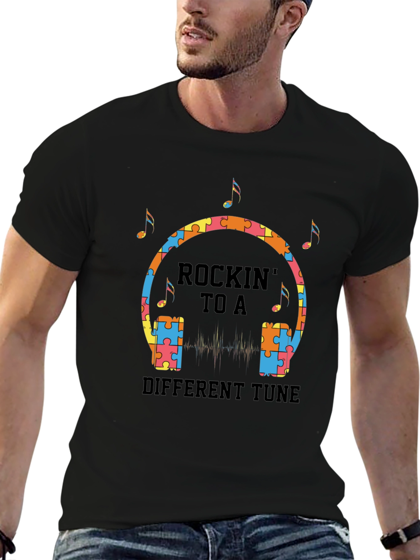 Rockin to a Different Tune Autism Awareness T-Shirt