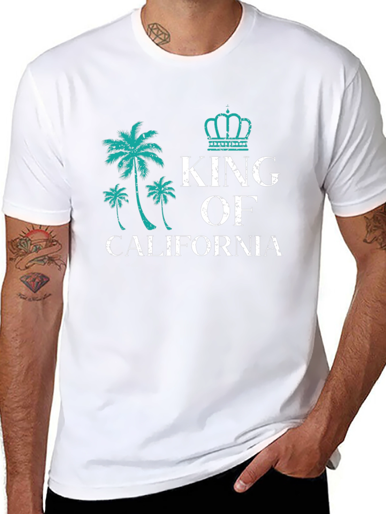 King of California Black Graphic Tee