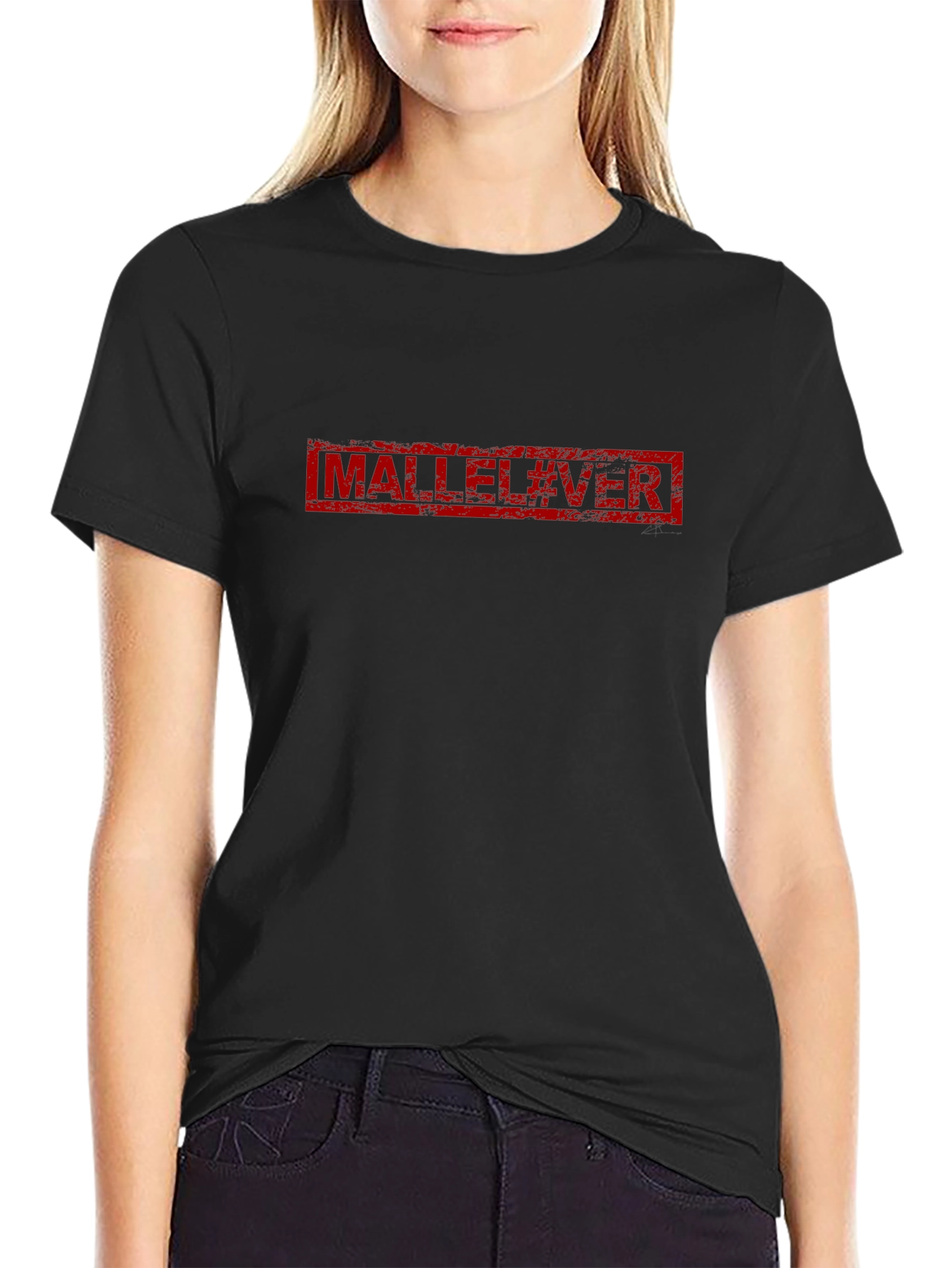 MALLEEL#VER T-Shirt - Soft Black Tee