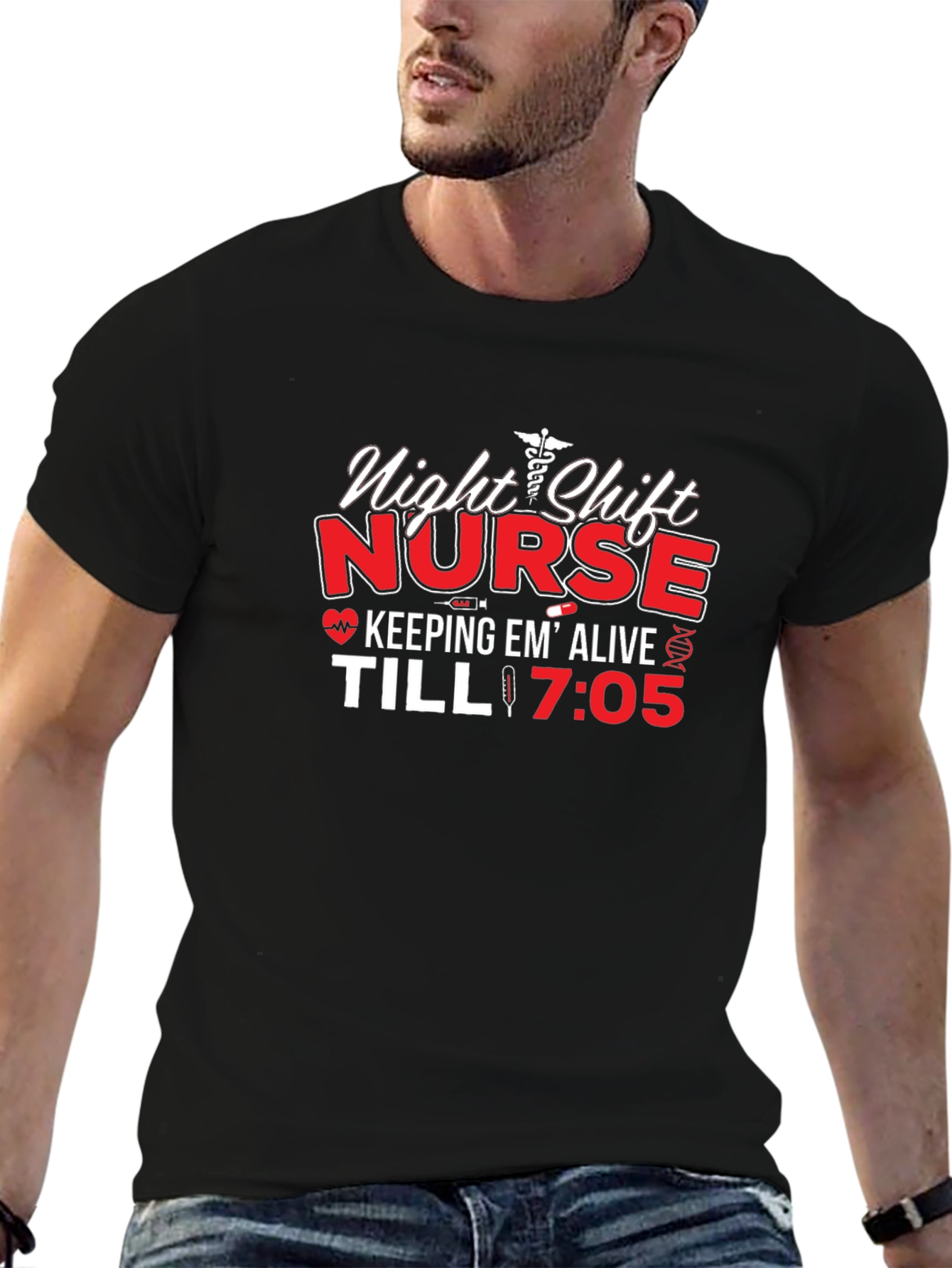 Night Shift Nurse T-Shirt - Keeps Em Alive!