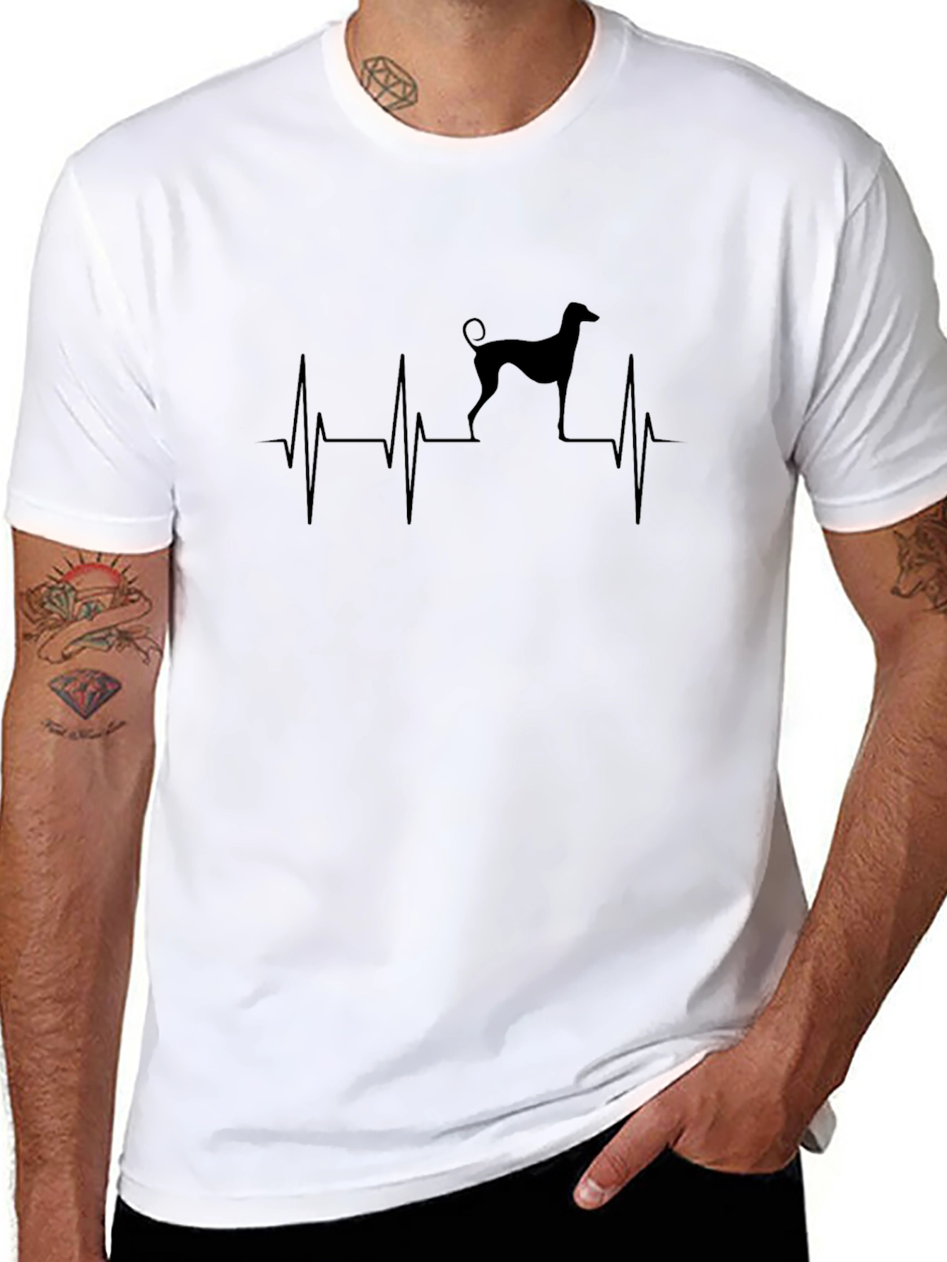 Greyhound Heartbeat T-Shirt - Stylish Dog Lover Tee